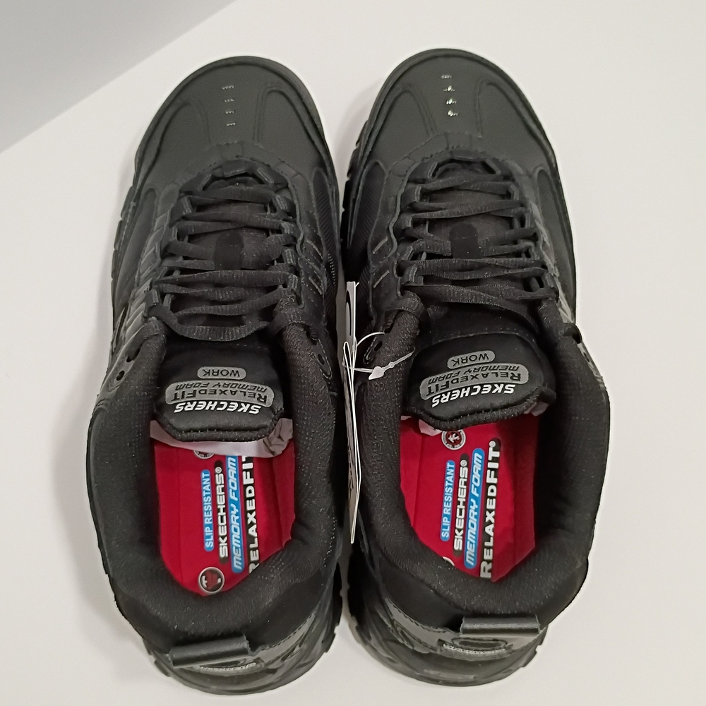 Skechers Soft Stride Grinnel Wide Fit Men's Black Safety Work Sneaker - Picture 7 of 8
